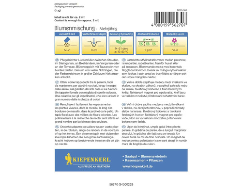 Mélange de graines de fleurs vivaces