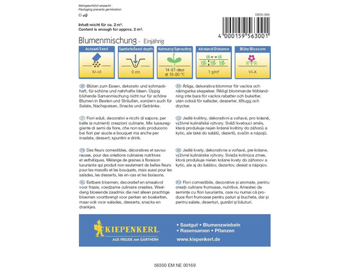 Blumenmischung Saatgutpackung, einjährig