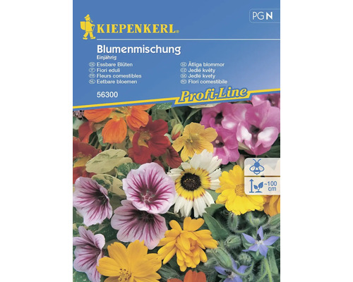 Blumenmischung einjährig Kiepenkerl Blumensamen, Blüten zum Essen, für ca. 2 m²