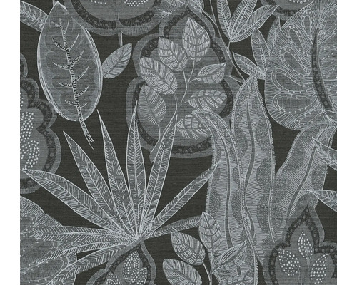 Papier peint intissé 39346-1 Famous Garden feuilles gris