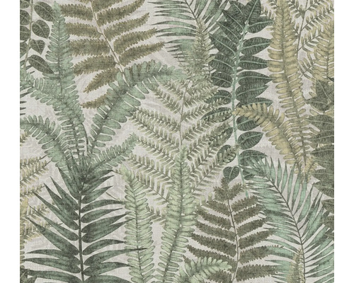 Vliestapete 39347-4 Famous Garden Farn grün taupe Tapete mit Farnmotiv