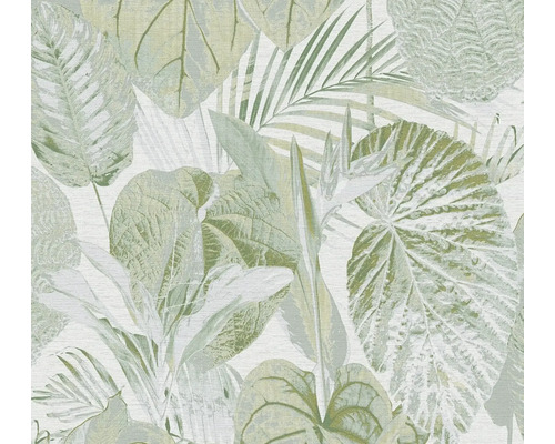 Papier peint intissé 39355-4 Famous Garden feuille de jungle vert