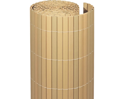PVC-Sichtschutzmatte Rügen 90x300 cm teak Aufgerollter Sichtschutzzaun aus Kunststoff