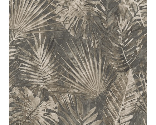Papier peint intissé 38638-3 Natural Living feuilles de la jungle marron