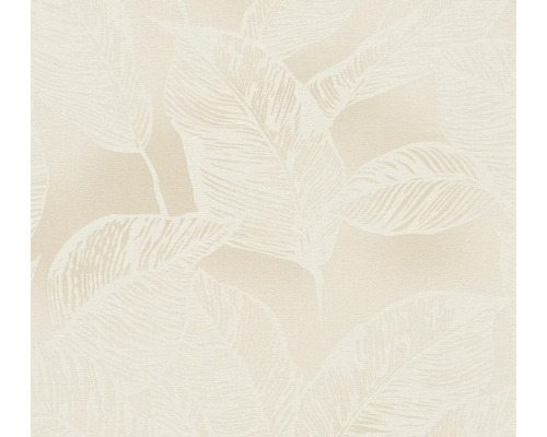 Vliestapete 38663-3 Natural Living Blätter beige Tapete mit Blattmuster