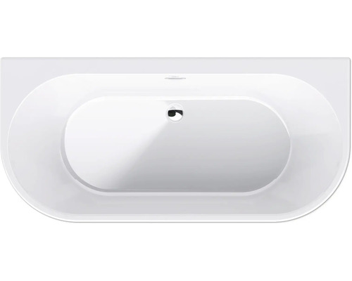 Baignoire rectangulaire en acrylique sanitaire vue de dessus