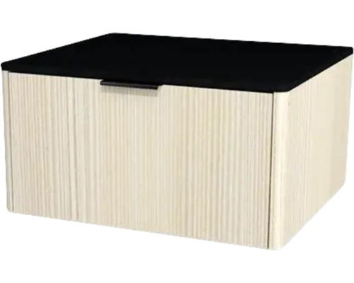 Meuble sous vasque avec 1 tiroir Devo Lotos lxhxp 60x31x53 cm structure avola blanc crème/soft black