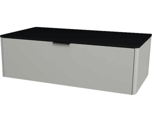 Meuble sous vasque avec 1 tiroir Devo Lotos lxhxp 100x31x53 cm perfect touch gris acier/soft black