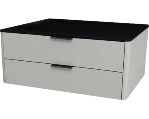 Meuble sous vasque avec 2 tiroirs Devo Lotos lxhxp 70x31x53 cm perfect touch gris acier/soft black Meuble sous vasque avec 2 tiroirs Devo Lotos lxhxp 70x31x53 cm perfect touch gris acier/soft black
