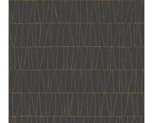 Vliestapete 39506-3 Jade 2 Grafikmuster Schwarz Tapete mit geometrischem Muster