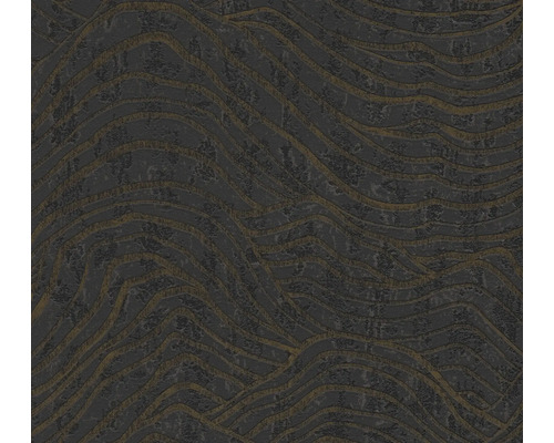Papier peint intissé 39507-3 Jade 2 3D motif vagues noir