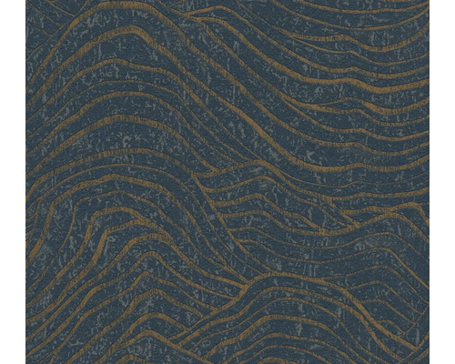 Papier peint intissé 39507-4 Jade 2 3D motif vagues bleu foncé