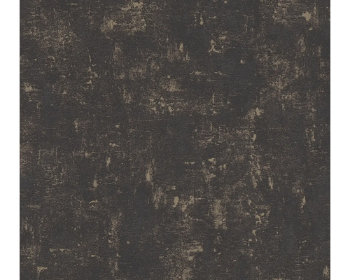 Papier peint intissé 3951-15 Jade 2 uni aspect crépi noir Gros plan d''un papier peint avec un motif de texture