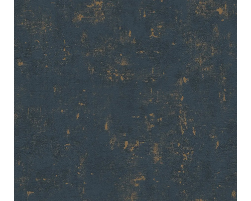 Papier peint intissé 3951-39 Jade 2 uni aspect crépi bleu foncé