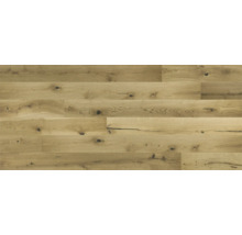 Plancher en bois de chêne avec nœuds