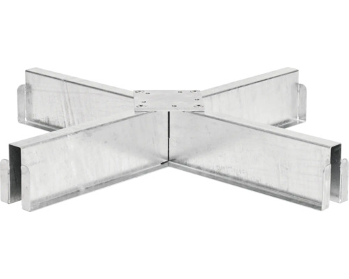 Kreuzfuss aus Metall mit Montageplatte