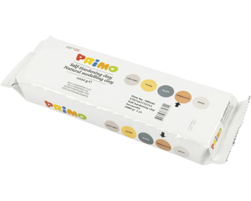 PRIMO Pâte à modeler naturelle, auto-durcissante, 1000 grammes