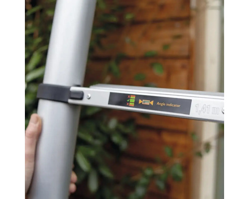 Vue détaillée d''une échelle avec indicateur d''angle