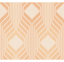 Papier peint intissé 39532-3 Retro Chic lignes orange