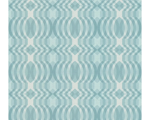 Papier peint intissé 39534-2 Retro Chic motif rétro bleu