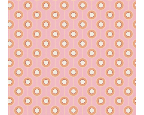 Vliestapete 39537-3 Retro Chic Retrografik pink