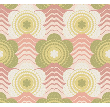 Papier peint à fleurs avec motif ondulé