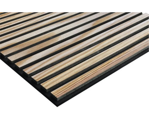 Akustikpaneel Lärche massiv roh 560 x 560 x 18 mm Akustikpaneel mit Holzrippen auf Filz