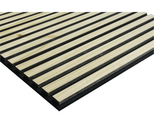 Panneau acoustique pin massif brut 560x560x18 mm