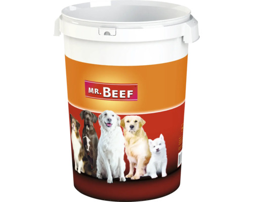 Seau de nourriture sèche pour chiens de Mr. Beef