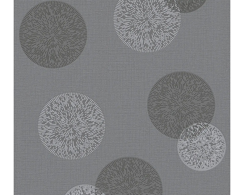 Papier peint intissé 34771-3 Casual Living cercles gris Papier peint avec motif de cercles