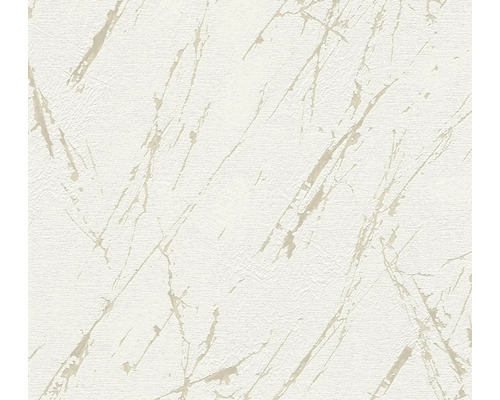 Papier peint intissé 39336-3 Casual Living effet d'optique blanc Motif d''un papier peint à l''aspect marbré