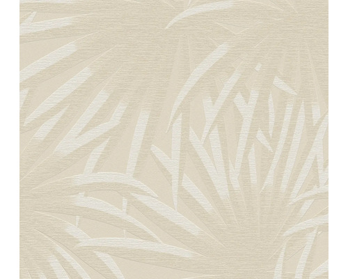 Papier peint intissé 39338-2 Casual Living feuilles de palmier beige