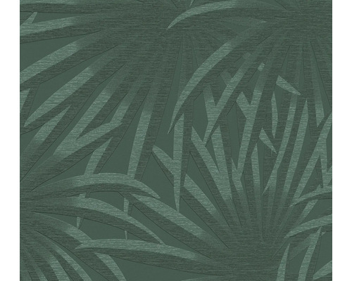 Papier peint intissé 39338-3 Casual Living feuilles de palmier vert foncé