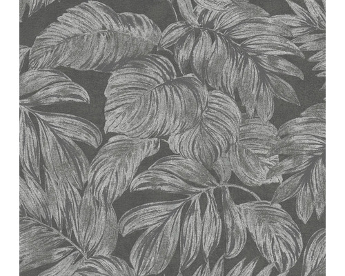 Papier peint intissé 39340-4 Casual Living feuilles gris argent Papier peint à motif de feuilles