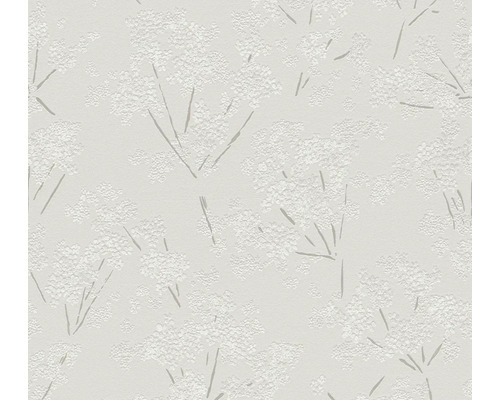 Papier peint intissé 39548-4 Casual Living petites fleurs gris blanc