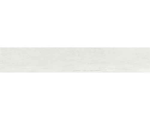 Carrelage sol et mur en grès cérame fin Lenk white All in One 19.5x121 cm