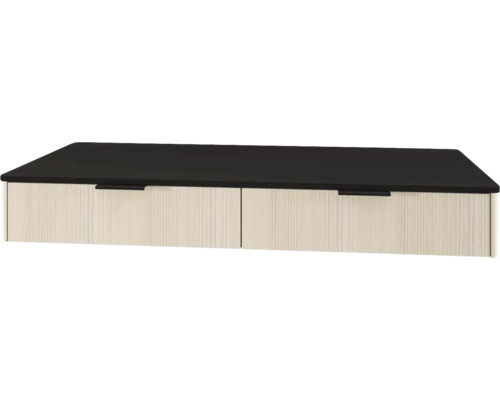 Waschtischunterschrank mit 2 Schubladen Devo Lotos BxHxT 120x16x53 cm structure avola cremeweiss/soft black