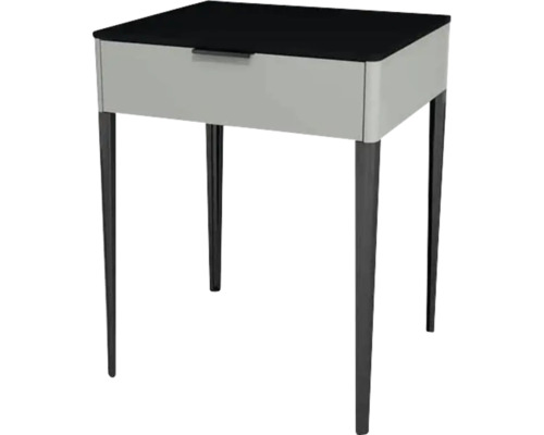 Meuble sous vasque avec 1 tiroir Devo Lotos lxhxp 60x76x53 cm perfect touch gris acier/soft black