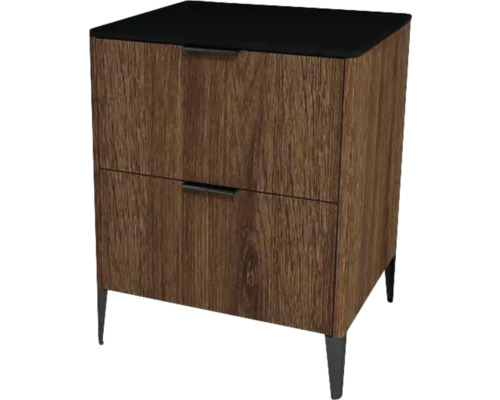 Waschtischunterschrank mit 2 Schubladen Devo Lotos BxHxT 60x76x53 cm bronze expressive oak/soft black Waschtischunterschrank mit 2 Schubladen Devo Lotos BxHxT 60x76x53 cm bronze expressive oak/soft black