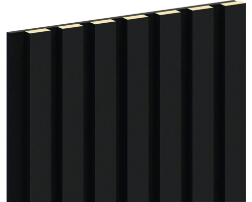 Akustikpaneel schwarz foliert 21x300x2800 mm