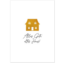 Postkarte Gold Geburtstag Alles Gute, Altes Haus! 10,5x14,8 cm