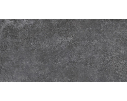 Carrelage sol et mur en grès cérame fin Grunge anthracite 75.5x151 cm