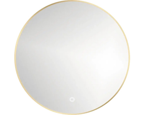 Miroir à cadre LED Cordia Round Line LxHxP 100x100x2.5 cm or