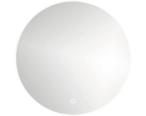 LED Rahmenspiegel Cordia Round Line BxHxT 100x100x2.5 cm weiss