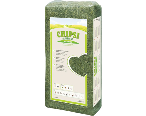 JRS Chipsi Foin Sunshine Foin de prairie 10 kg, Nourriture pour rongeurs 10 kg