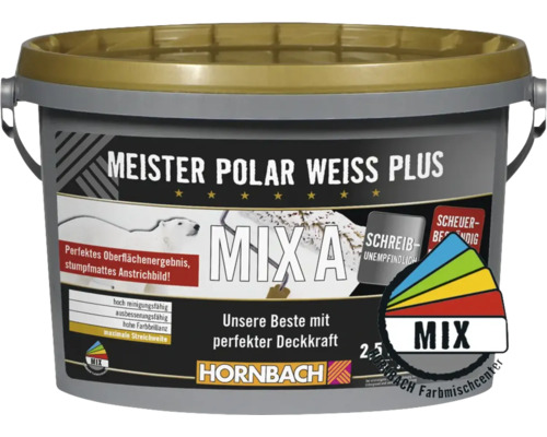 Eimer Meister Polar Weiss Plus Innenfarbe mit 2,5 Liter Inhalt