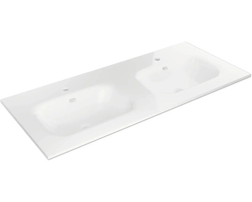 Vasque double Jungborn SEDICI 121x51,5 cm blanc brillant