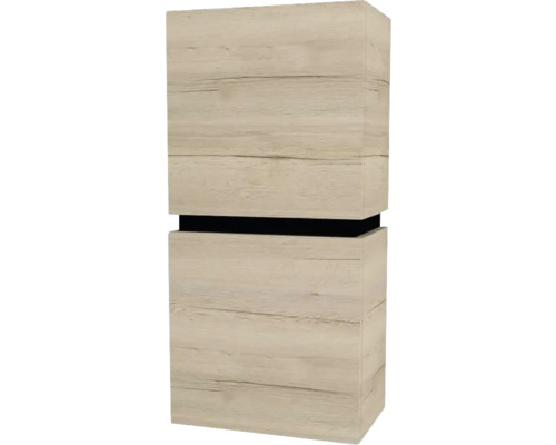 Armoire suspendue avec 2 portes et 1 tiroir Devo Viva 2.0 gauche lxhxp 40x84x26 cm oak halifax white