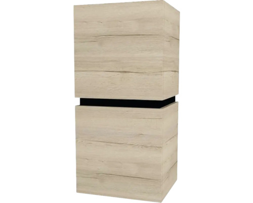 Armoire suspendue avec 2 portes et 1 tiroir Devo Viva 2.0 gauche lxhxp 40x84x35 cm oak halifax white