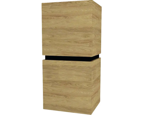 Armoire suspendue avec 2 portes et 1 tiroir Devo Viva 2.0 gauche lxhxp 40x84x35 cm natural hickory